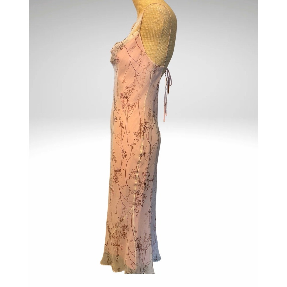 Y2K Laundry by Shelli Segal Silk Bead Dress Backless Light Pink Cherry Blossom 8 - Picture 2 of 8